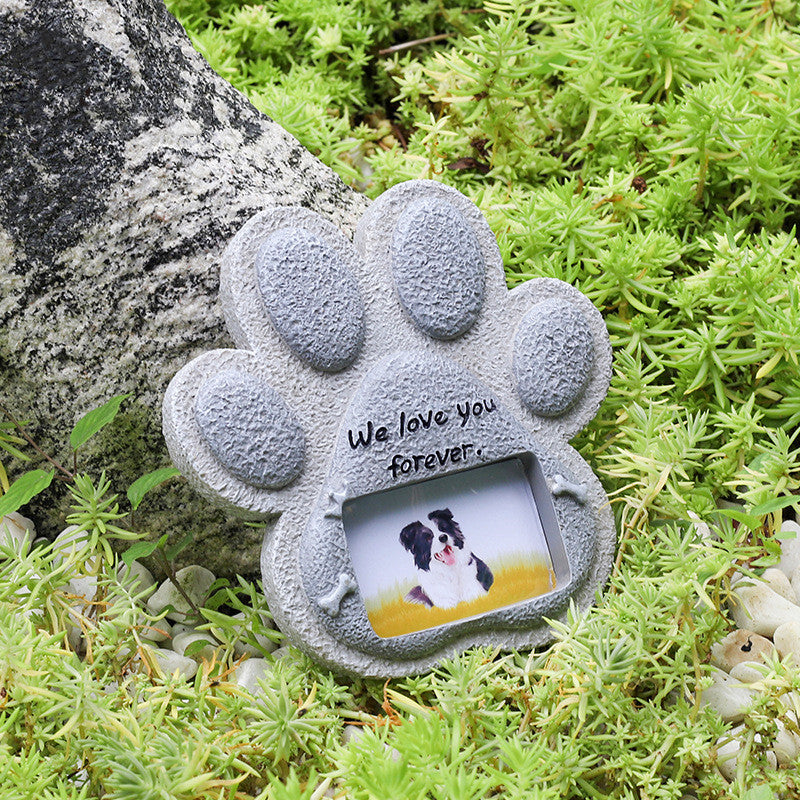 Custom Pet Memorial Garden Decor Resin Statue, 6", Personalized Photo & Engraving, Outdoor Garden Ornament