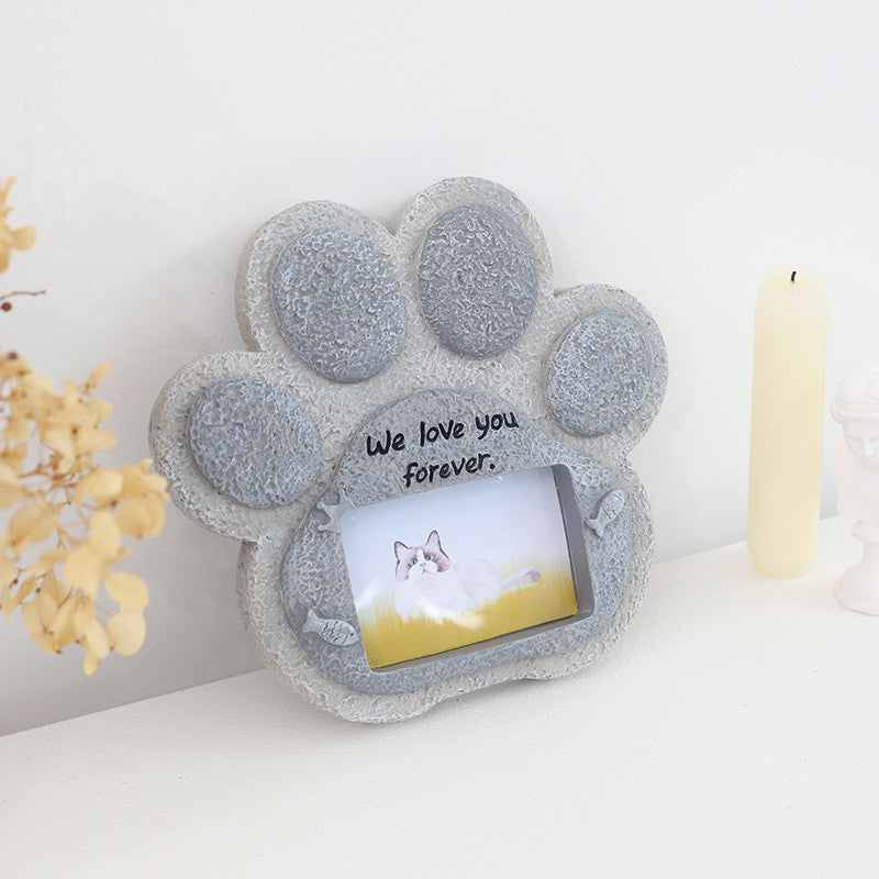 Custom Pet Memorial Garden Decor Resin Statue, 6", Personalized Photo & Engraving, Outdoor Garden Ornament